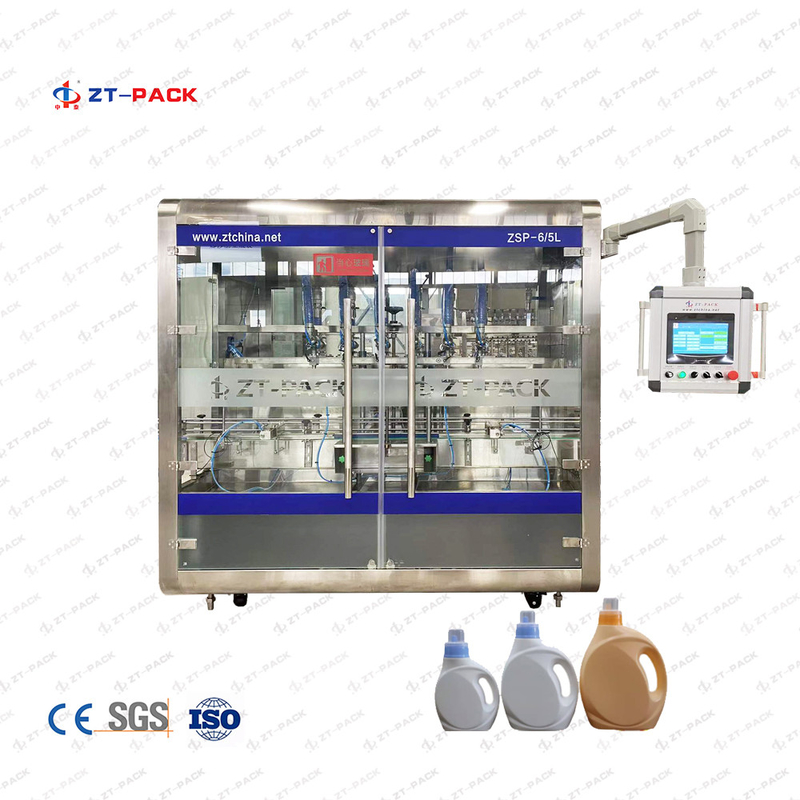50-1000ml Fully Automatic Bottle Filling Machine 6 Nozzle Soap Laundry Detergent Filling Machine